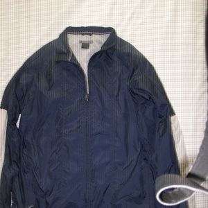 Nike Blue and White Windbreaker